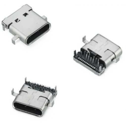 Wurth Elektronik Konektor USB, řada: WR-COM Vnitřní, počet portů: 1portový, orientace těla: Rovný USB typu C, 100 V,
