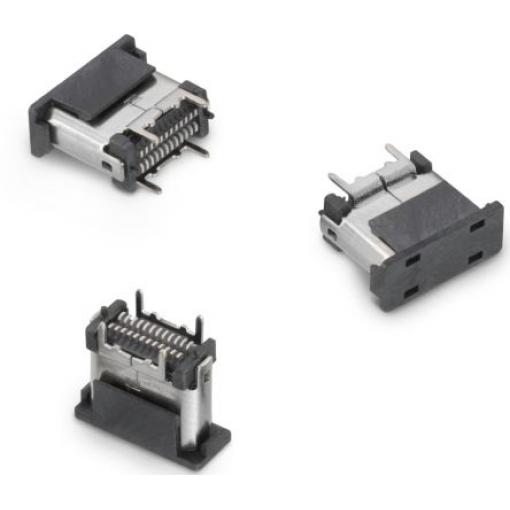 Konektor Micro USB, řada: WR-COM, Samice typ USB 3.1 Type C verze USB 3.1, orientace těla: Svislý, Povrchová montáž, 20