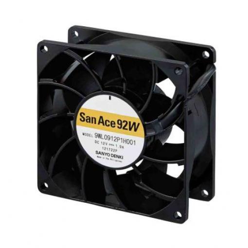 Sanyo Denki Axiální ventilátor, řada: 9WL, průtok vzduchu: 3.7 m³/min 22.8 W 24 V dc 950 mA IP68 92 mm 92 mm 38 mm