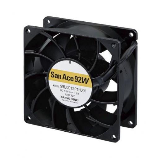 Sanyo Denki Axiální ventilátor, řada: 9WL, průtok vzduchu: 3.7 m³/min 23.04 W 48 V dc 480 mA IP68 92 mm 92 mm 38 mm