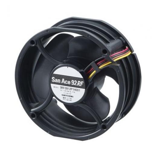 Sanyo Denki Axiální ventilátor, řada: 9RF, průtok vzduchu: 1.2 m³/min 2.2 W 24 V dc 90 mA IP0 92 mm 92 mm 38 mm