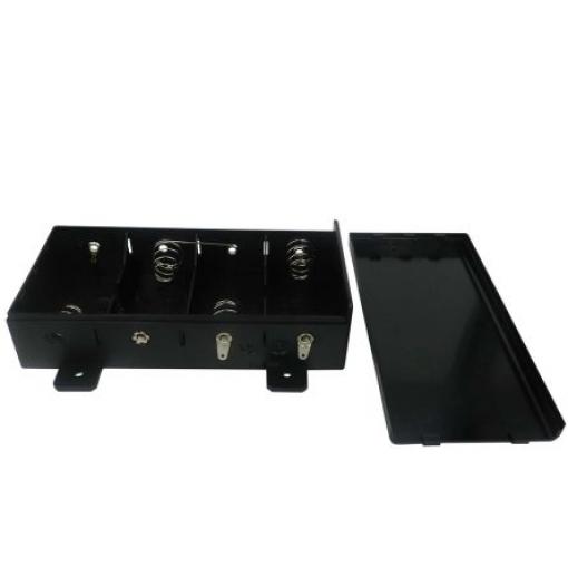 RS PRO Bateriový držák D pro 4 Zacvakávací montáž Pájecí kontakt