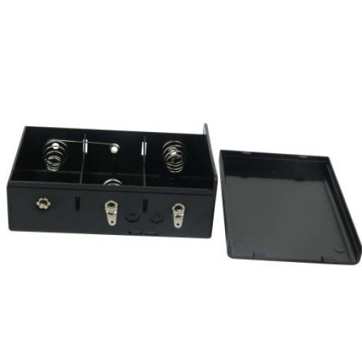 RS PRO Bateriový držák D pro 3 Zacvakávací montáž Pájecí kontakt