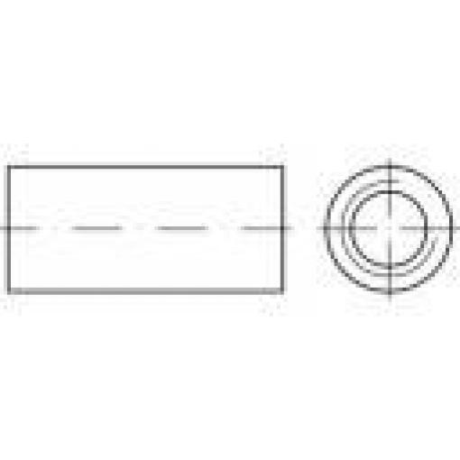 TOOLCRAFT 157288 spojovací objímka M8 20 mm ocel galvanizováno zinkem 100 ks