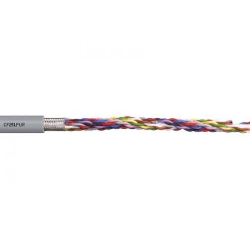 Datový kabel, řada: chainflex CF211.PUR 6žilový 0.25 mm² 24 AWG Termoplastický elastomer plášť Igus Stíněný 25 m, Šedá