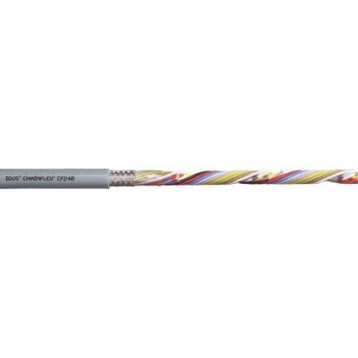 Datový kabel, řada: chainflex CF240 4žilový 0.34 mm² 22 AWG Polyvinylchlorid plášť Igus Stíněný 25 m, Šedá