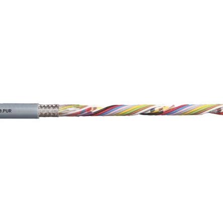Datový kabel, řada: chainflex CF240.PUR 4žilový 0.14mm² 26 AWG Polyuretan plášť Igus Stíněný 25 m, Šedá