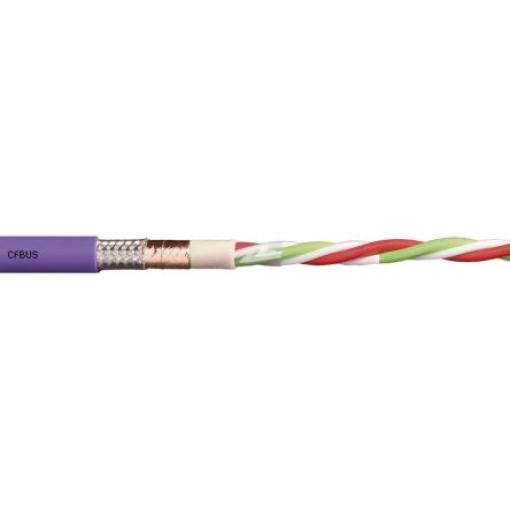 Datový kabel, řada: chainflex CFBUS 4žilový 0.38 mm² 21 AWG Termoplastický elastomer plášť Igus Stíněný 25 m, Purpurová