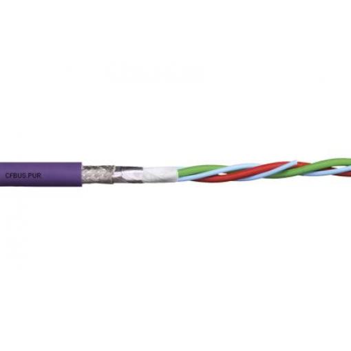 Datový kabel, řada: chainflex CFBUS.PUR 4žilový 0.5 mm² 20 AWG Polyuretan plášť Igus Stíněný 25 m, Purpurová