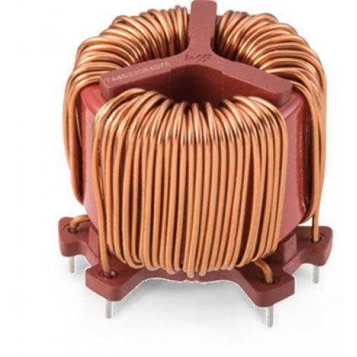 Tlumivka souhlasného napětí, řada: WE-TPB 5.2 mH 10 A, Průchozí otvor 27 mΩ 500V ac Wurth Elektronik
