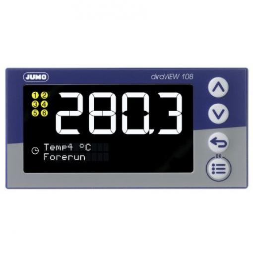Jumo Digitální ukazatel, řada: diraVIEW Lišta DIN, Panel, 55 °C, -10 °C 1 240V