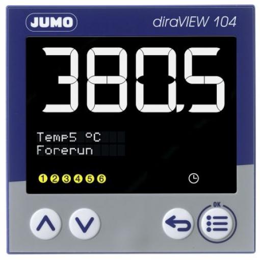 Jumo Digitální ukazatel, řada: diraVIEW Lišta DIN, Panel, 55 °C, -10 °C 1, výstup: Relé 240V