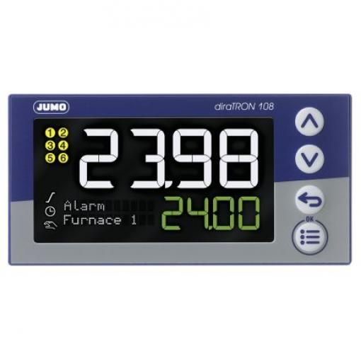 Jumo PID regulátor teploty, řada: diraTRON Montáž do panelu, 55 °C, -10 °C 3, počet výstupů: 3, výstup: 2 reléové 240V