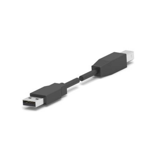 TE Connectivity Kabel USB do zásuvky IC Vnější, A: USB typu A, 2 m Vnější, Černá, B: USB B