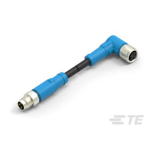 Kabel ovladače snímače, A: Samec/samice, A: Pravoúhlý 3, B: Přímý, 60V 3, IP67, řada: T405 TE Connectivity 500 mm