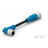 Kabel ovladače snímače, A: Samec/samice, A: Pravoúhlý 5, B: Přímý, 60V 5, IP67, řada: T416 TE Connectivity 1000 mm