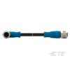 Kabel ovladače snímače, A: Samec/samice, A: Pravoúhlý 5, B: Přímý, 60V 5, IP67, řada: T416 TE Connectivity 1000 mm