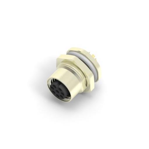 Kulatý konektor, počet kontaktů: 8, Zadní, velikost: M12 TE Connectivity, pohlaví kontaktu: Vnitřní, orientace těla: