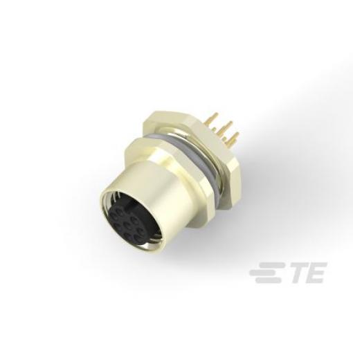 Kulatý konektor, počet kontaktů: 8, Přední montáž, velikost: M12 TE Connectivity, pohlaví kontaktu: Vnitřní, orientace