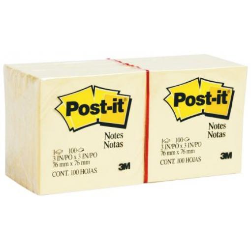 Samolepicí bloček 100 ks, Žlutá Post-It