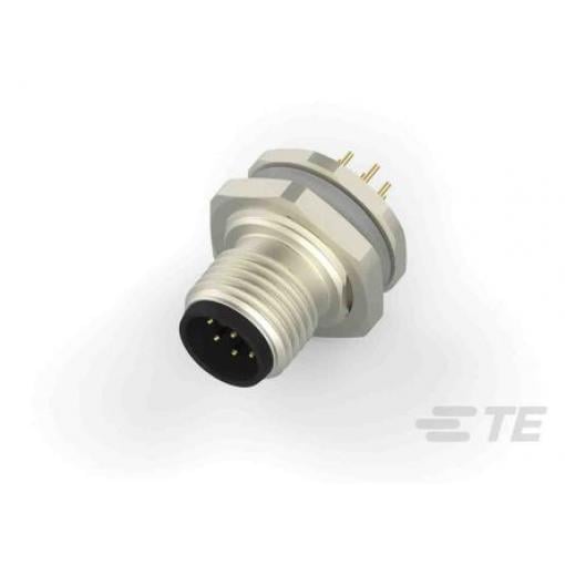 Kulatý konektor, počet kontaktů: 8, Zadní, velikost: M12 TE Connectivity, pohlaví kontaktu: Vnější, orientace těla: