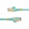 StarTech.com Cat6a Ethernetové kabely, řada: Cat6a - 10Gbit/s, Světle modrá, Polyvinylchlorid 0.5 m, typ pláště: Stíněné
