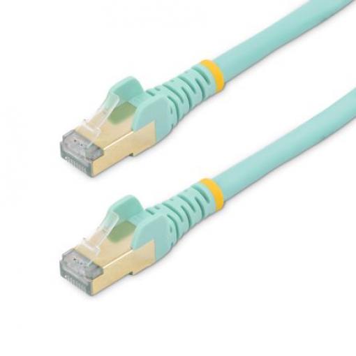 StarTech.com Cat6a Ethernetové kabely, řada: Cat6a - 10Gbit/s, Světle modrá, Polyvinylchlorid 3 m, typ pláště: Stíněné