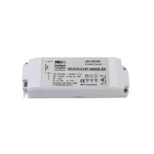 LED ovladač, řada: IZC0xx-018T IZC070-018T-9500A-SX 13/26 V 700 mA 18 W IPZ0 Intelligent LED Solutions