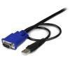 StarTech.com Kabel KVM Vnější, A: USB typu A, B: VGA Vnější 3 m, Černá