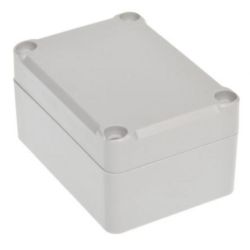 RS PRO Pouzdro IP67 Stíněné barva Šedá IK09 barva Šedá ABS 70 mm 36.8 mm 50 mm Polyuretan