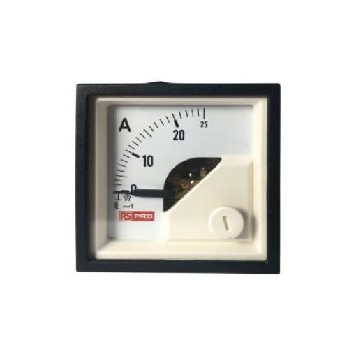 Analogový panelový ampérmetr, řada: RS PRO 100 A, výška výřezu: 45 mm St., šířka výřezu: 45 mm, přesnost měřicího