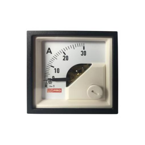 Analogový panelový ampérmetr, řada: RS PRO 100 A, výška výřezu: 45 mm St., šířka výřezu: 45 mm, přesnost měřicího