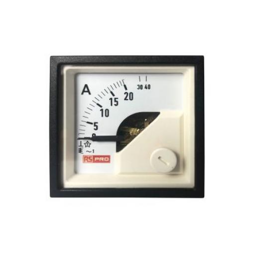 Analogový panelový ampérmetr 100 A, výška výřezu: 45 mm St., šířka výřezu: 45 mm, přesnost měřicího přístroje: 1 %