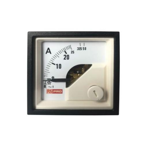 Analogový panelový ampérmetr, řada: RS PRO 100 A, výška výřezu: 45 mm St., šířka výřezu: 45 mm, přesnost měřicího