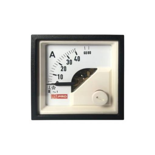 Analogový panelový ampérmetr, řada: RS PRO 100 A, výška výřezu: 45 mm St., šířka výřezu: 45 mm, přesnost měřicího