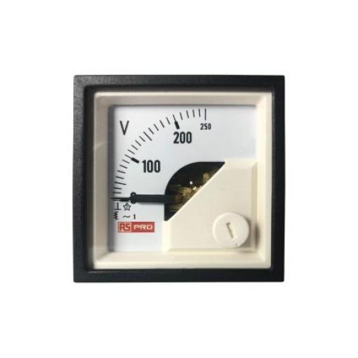 Analogový voltmetr, řada: EQ44 St. až 65 °C 45 mm 45 mm RS PRO