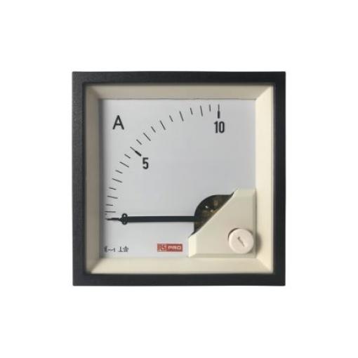 Analogový panelový ampérmetr 100 A, výška výřezu: 68 mm St., šířka výřezu: 68 mm, přesnost měřicího přístroje: 1 %