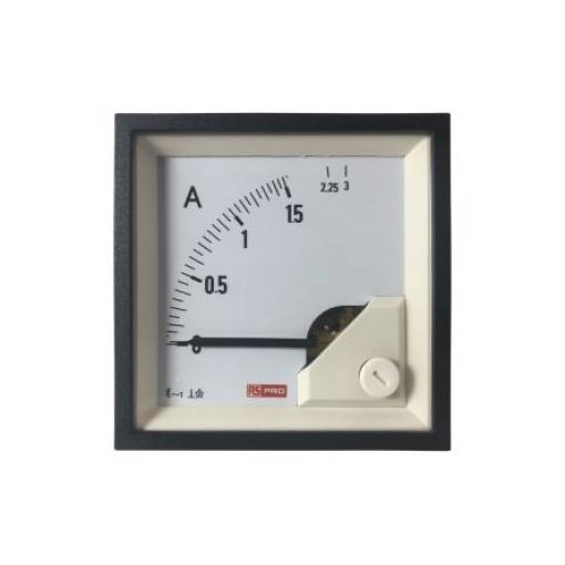 Analogový panelový ampérmetr 100 A, výška výřezu: 68 mm St., šířka výřezu: 68 mm, přesnost měřicího přístroje: 1 %