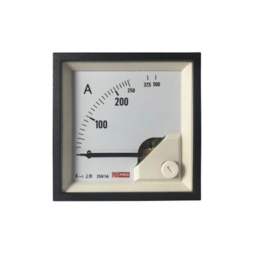 Analogový panelový ampérmetr, řada: RS PRO 100 A, výška výřezu: 68 mm St., šířka výřezu: 68 mm, přesnost měřicího
