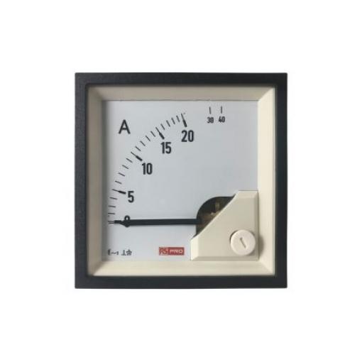 Analogový panelový ampérmetr 100 A, výška výřezu: 68 mm St., šířka výřezu: 68 mm, přesnost měřicího přístroje: 1 %