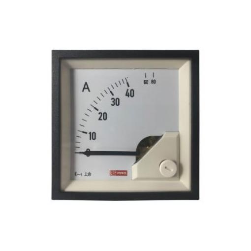 Analogový panelový ampérmetr, řada: RS PRO 100 A, výška výřezu: 68 mm St., šířka výřezu: 68 mm, přesnost měřicího