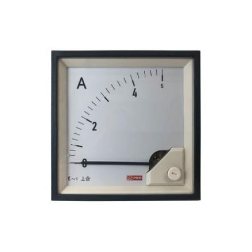 Analogový panelový ampérmetr, výška výřezu: 92 mm St., šířka výřezu: 92 mm, přesnost měřicího přístroje: 1 % Pohyblivé