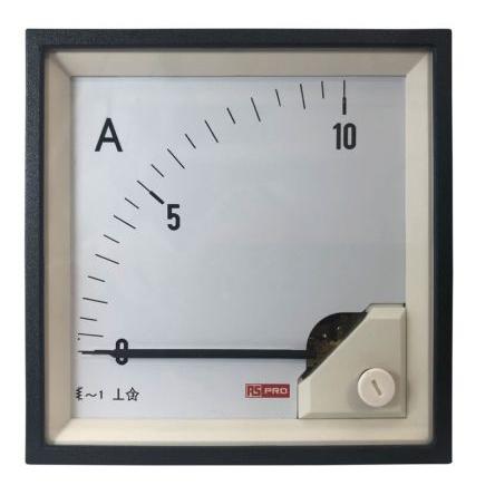 Analogový panelový ampérmetr 10 A, výška výřezu: 92 mm St., šířka výřezu: 92 mm, přesnost měřicího přístroje: 1 %