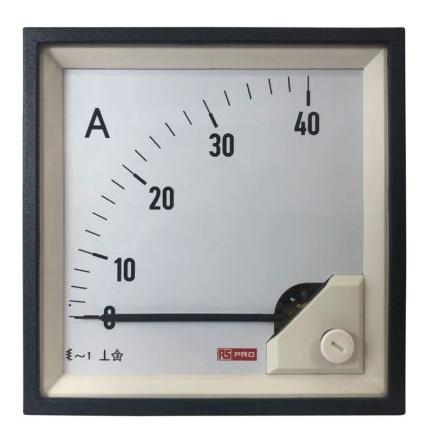 Analogový panelový ampérmetr 40 A, výška výřezu: 92 mm St., šířka výřezu: 92 mm, přesnost měřicího přístroje: 1 %