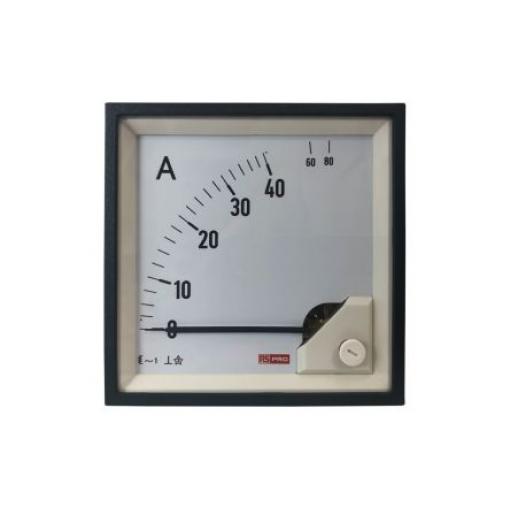 Analogový panelový ampérmetr, řada: RS PRO, výška výřezu: 92 mm St., šířka výřezu: 92 mm, přesnost měřicího přístroje: 1