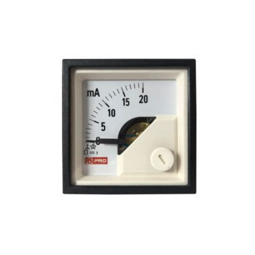 Analogový panelový ampérmetr, řada: RS PRO 100 A, výška výřezu: 45 mm DC, šířka výřezu: 45 mm, přesnost měřicího