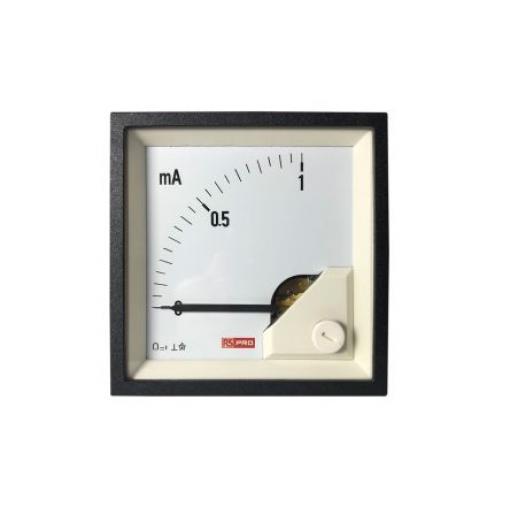 Analogový panelový ampérmetr, výška výřezu: 68 mm DC, šířka výřezu: 68 mm, přesnost měřicího přístroje: 1 % Pohyblivá