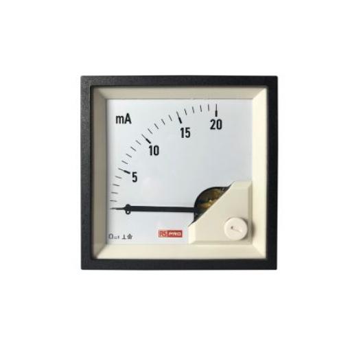 Analogový panelový ampérmetr, řada: RS PRO 100 A, výška výřezu: 68 mm DC, šířka výřezu: 68 mm, přesnost měřicího