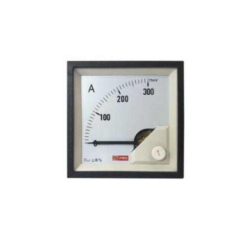 Analogový panelový ampérmetr, řada: RS PRO, výška výřezu: 68 mm DC, šířka výřezu: 68 mm, přesnost měřicího přístroje: 1