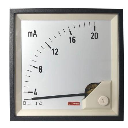 Analogový panelový ampérmetr, výška výřezu: 92 mm DC, šířka výřezu: 92 mm, přesnost měřicího přístroje: 1 % Pohyblivá